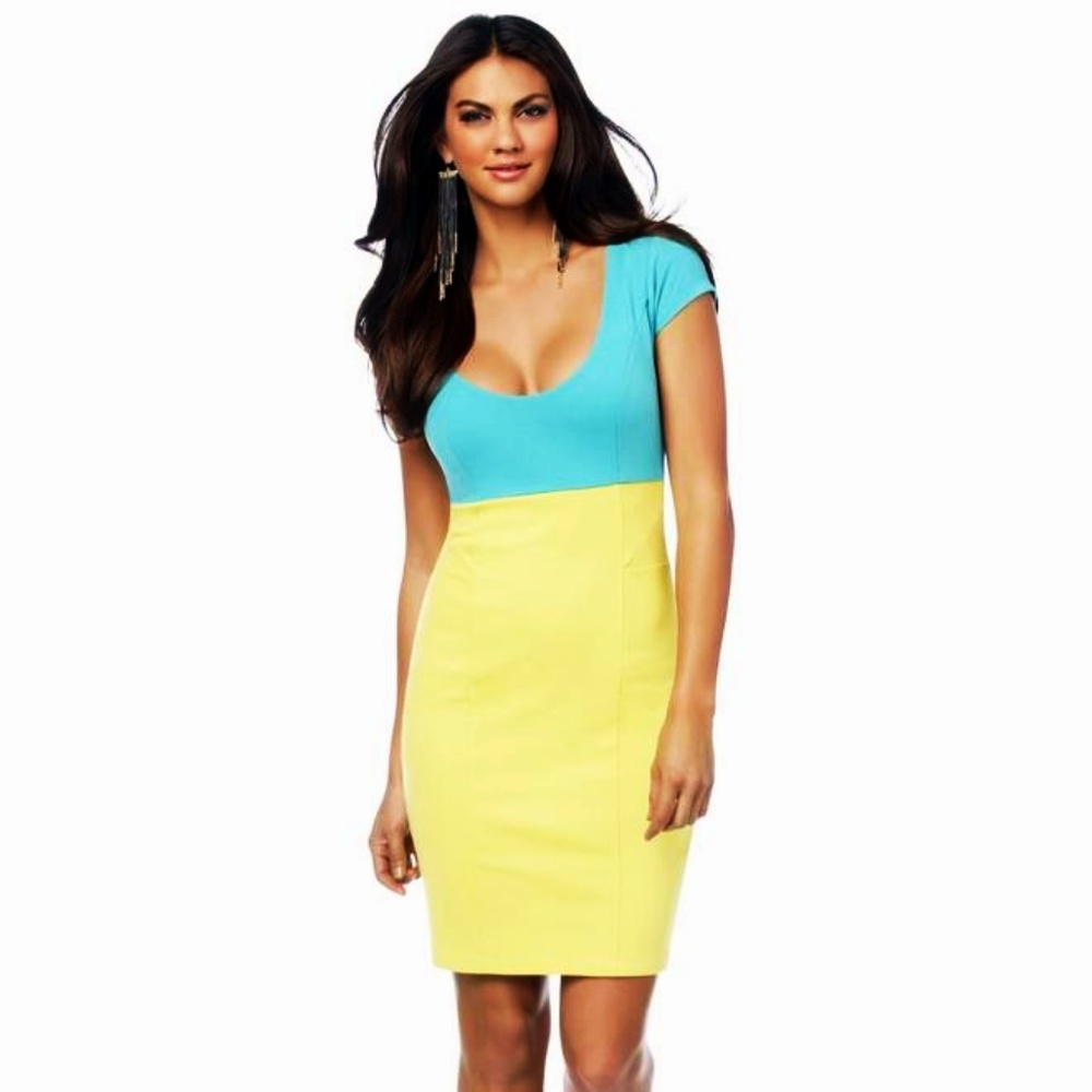 Kardashian Kollection color block dress